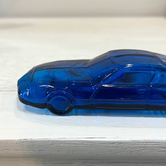 Avon Vintage Blue Sports Car Decanter BOX Decals Wild Country After Shave Glass - Picture 10 of 15